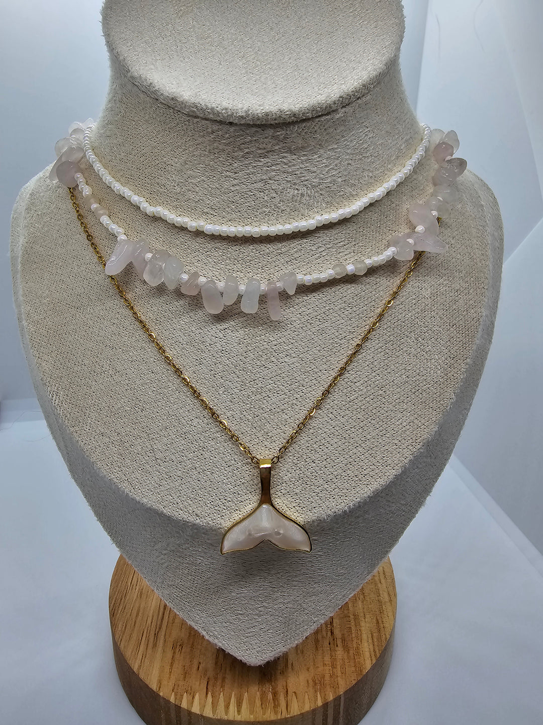 Halsketten Trio mit Gold-Creolen