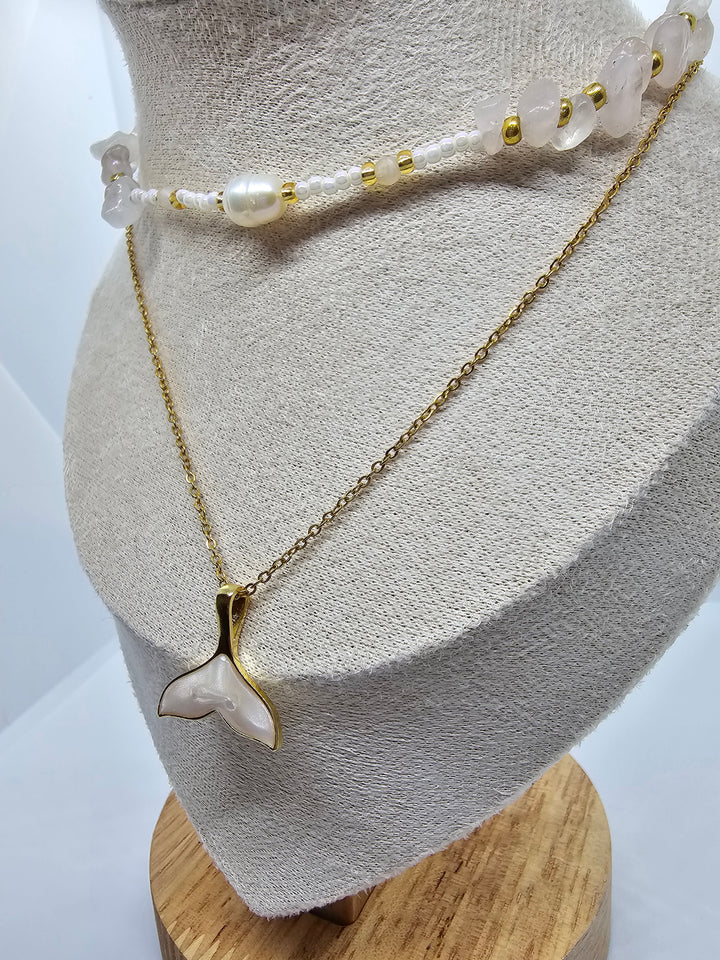 Halsketten Duo mit Gold-Creolen