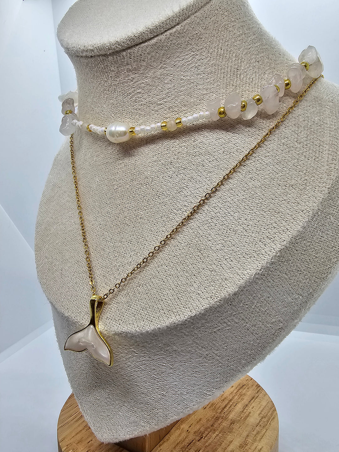 Halsketten Duo mit Gold-Creolen