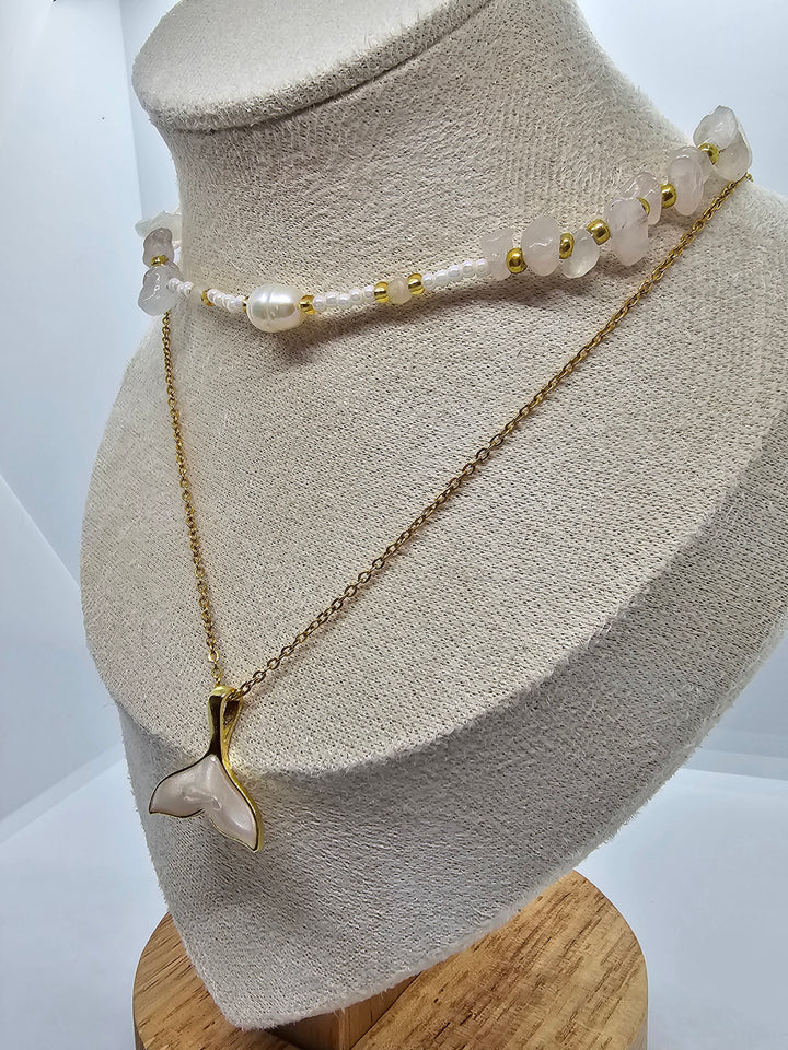 Halsketten Duo mit Gold-Creolen