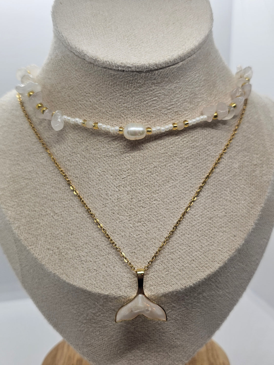 Halsketten Duo mit Gold-Creolen