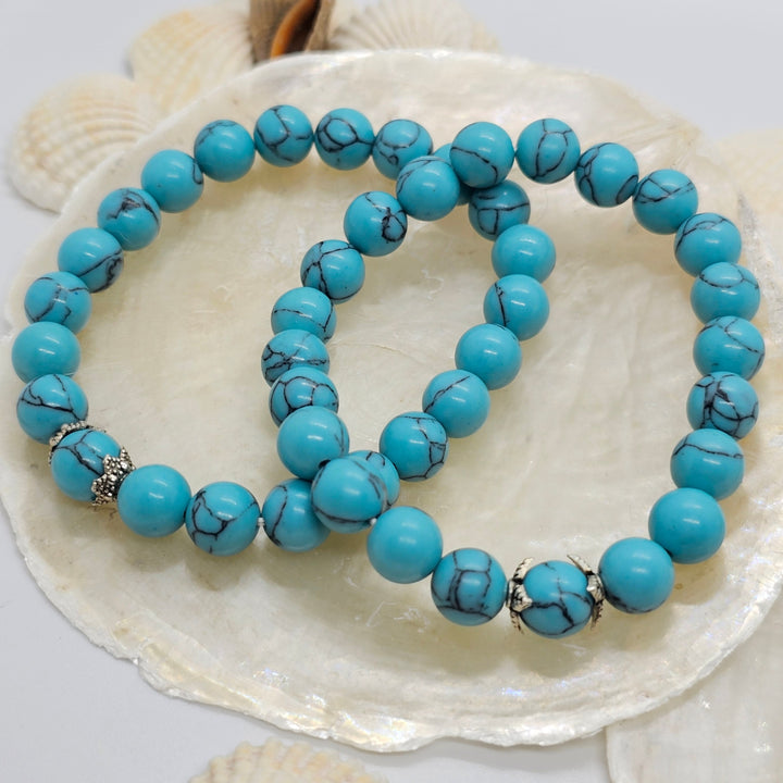 Armband aus Natur Edel- und Heilsteine "Blue Turquoise" - UNISEX