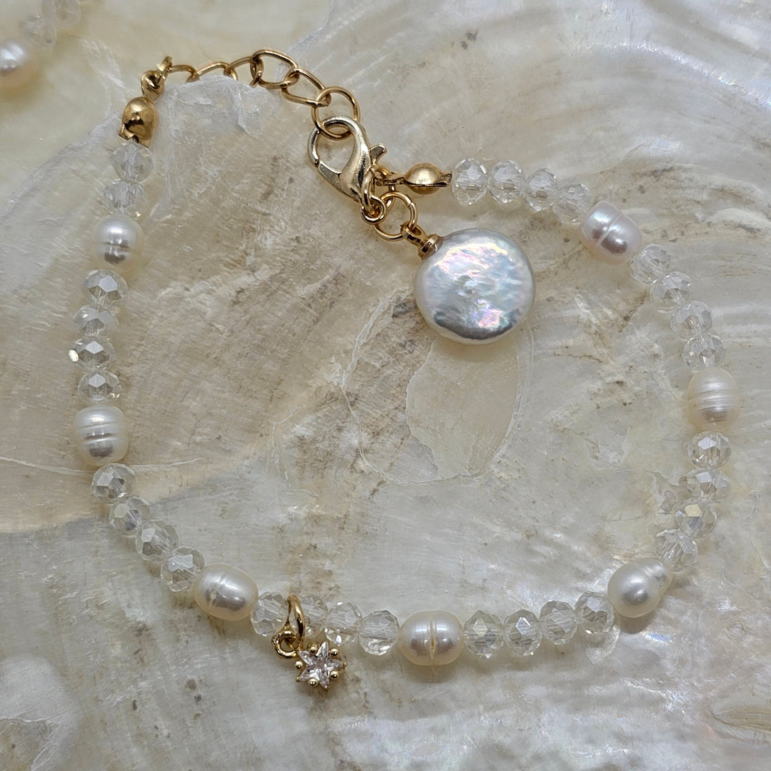 Armband aus Zuchtperlen "Perla-Stern"