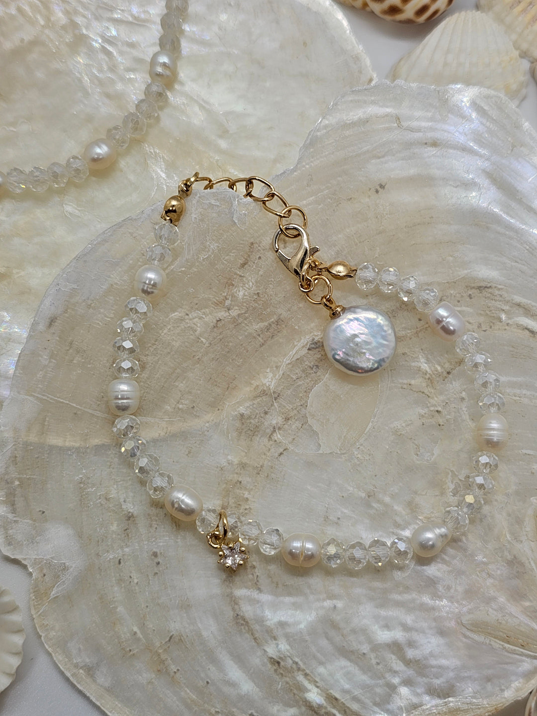 Armband aus Zuchtperlen "Perla-Stern"