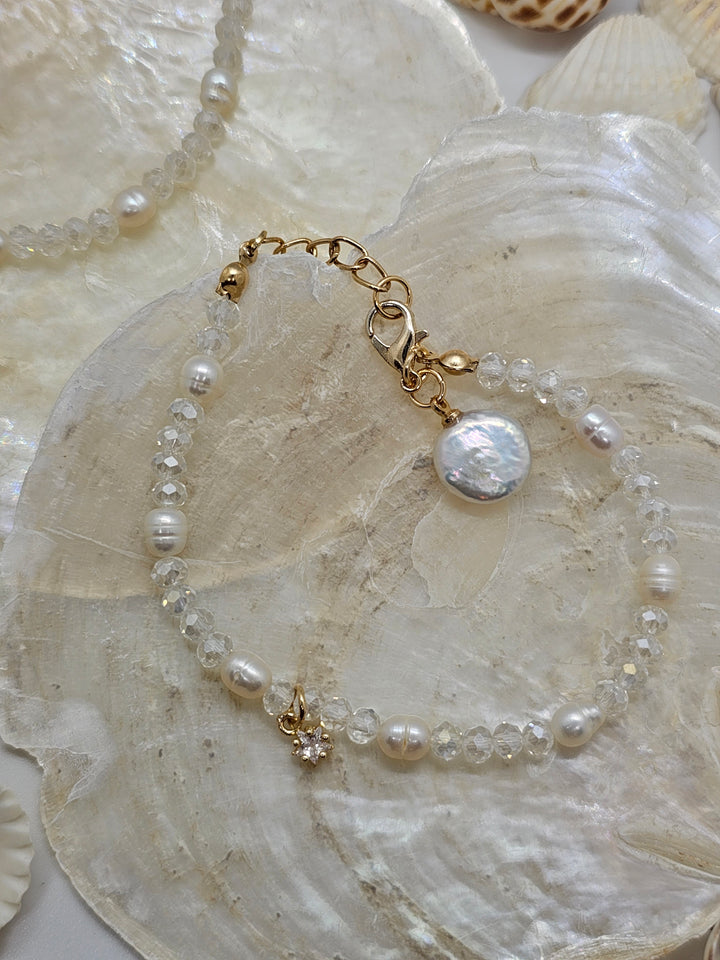 Armband aus Zuchtperlen "Perla-Stern"