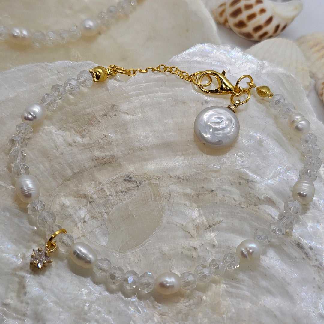 Armband aus Zuchtperlen "Perla-Stern"