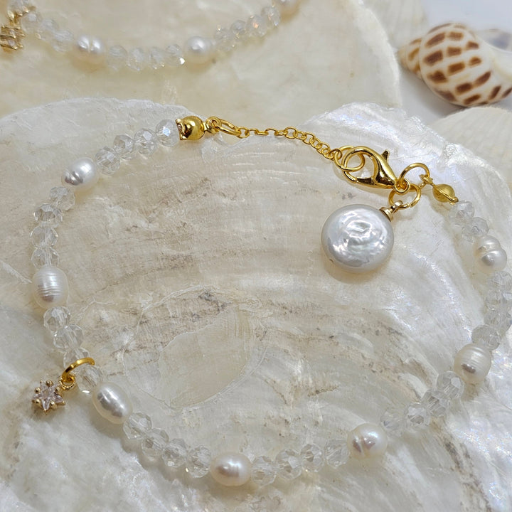 Armband aus Zuchtperlen "Perla-Stern"