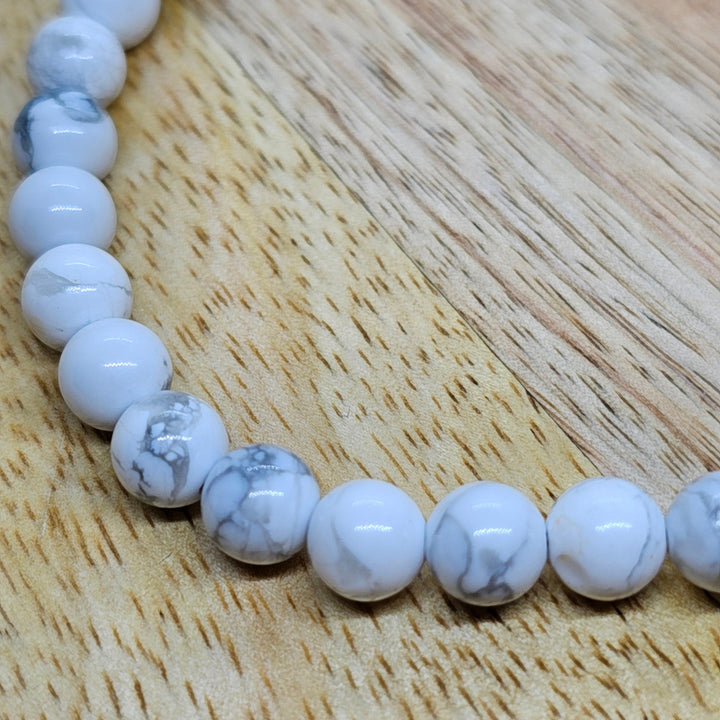 Armband aus Natur Edel- und Heilsteine "White Owl" - UNISEX