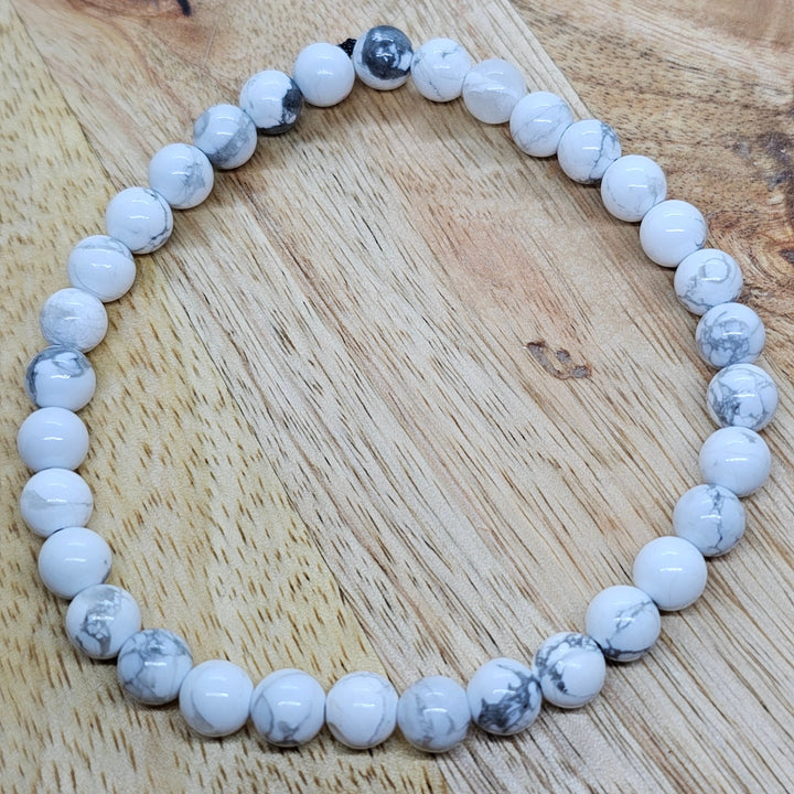 Armband aus Natur Edel- und Heilsteine "White Owl" - UNISEX