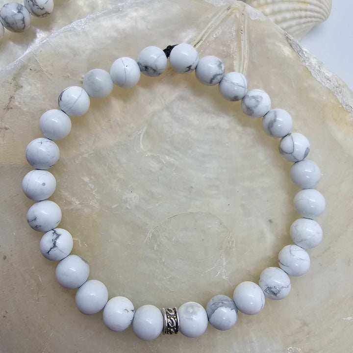 Armband aus Natur Edel- und Heilsteine "Howlite" - UNISEX