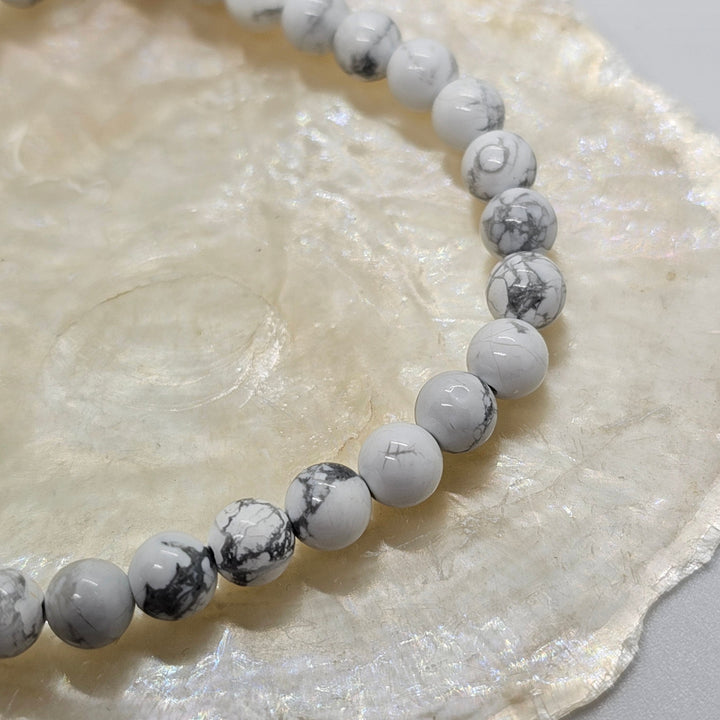 Armband aus Natur Edel- und Heilsteine "White Owl" - UNISEX