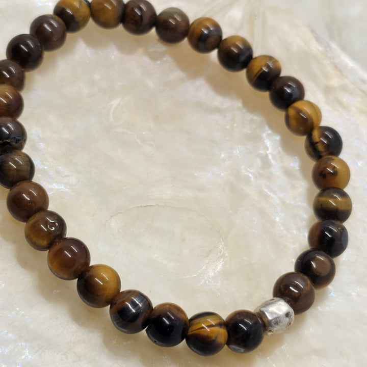 Armband aus Natur Edel- und Heilsteine "strahlendes Tiegerauge" - UNISEX