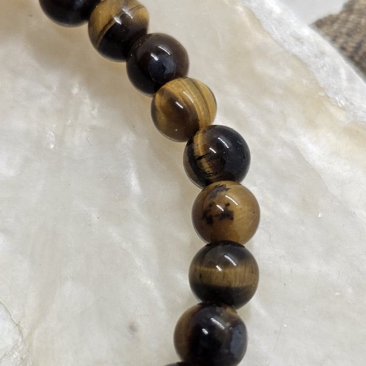 Armband aus Natur Edel- und Heilsteine "strahlendes Tiegerauge" - UNISEX