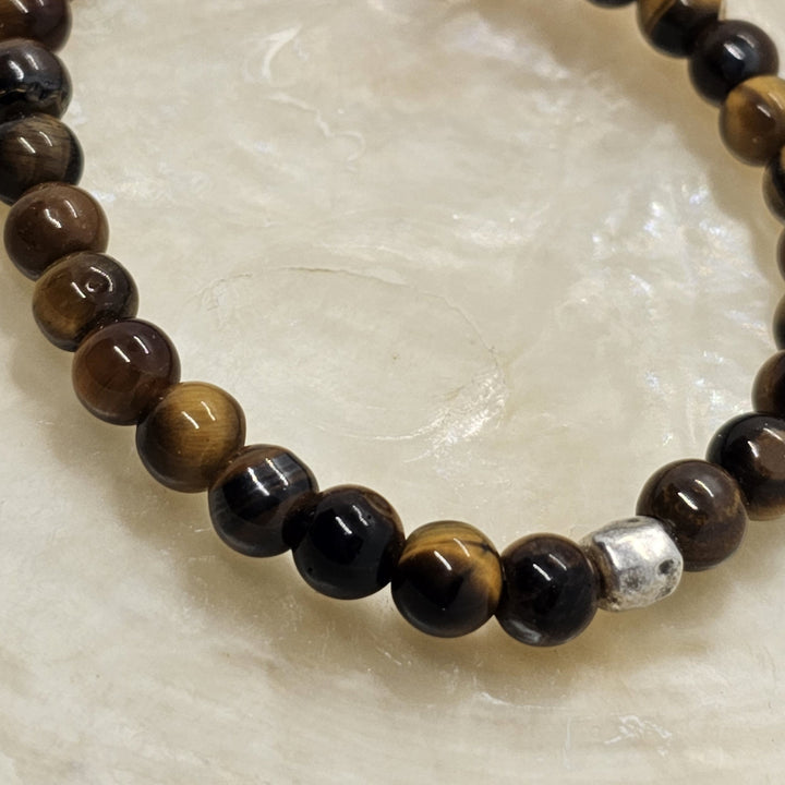 Armband aus Natur Edel- und Heilsteine "strahlendes Tiegerauge" - UNISEX