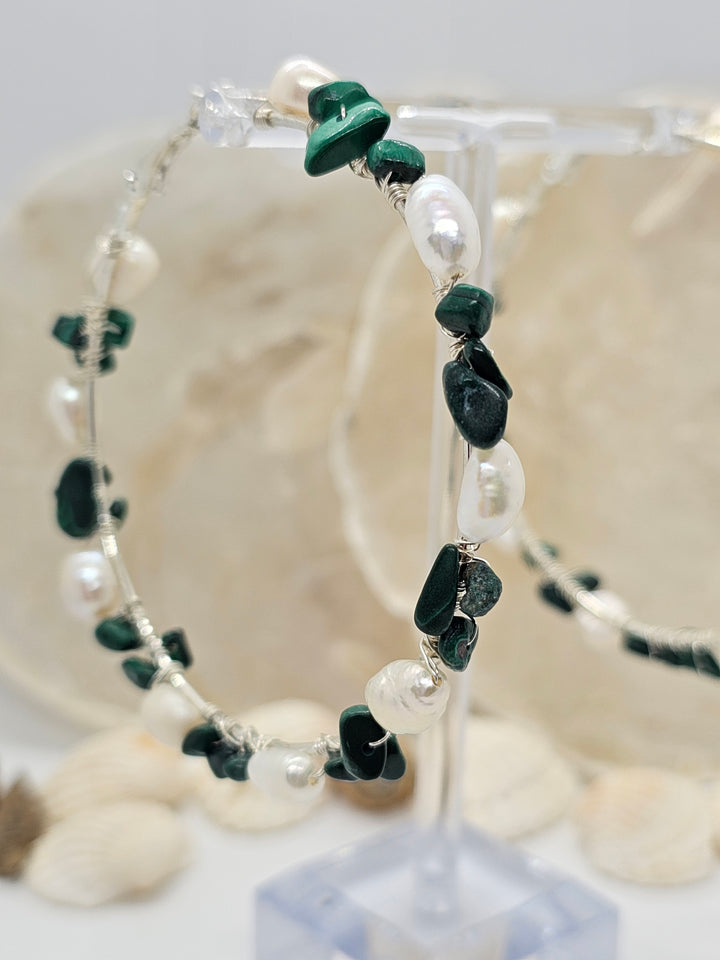 Ohrringe "Perlen und Natur Edelsteine"