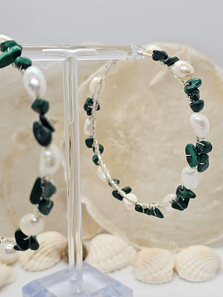 Ohrringe "Perlen und Natur Edelsteine"