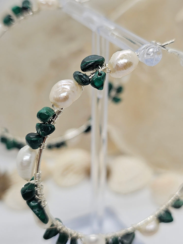 Ohrringe "Perlen und Natur Edelsteine"