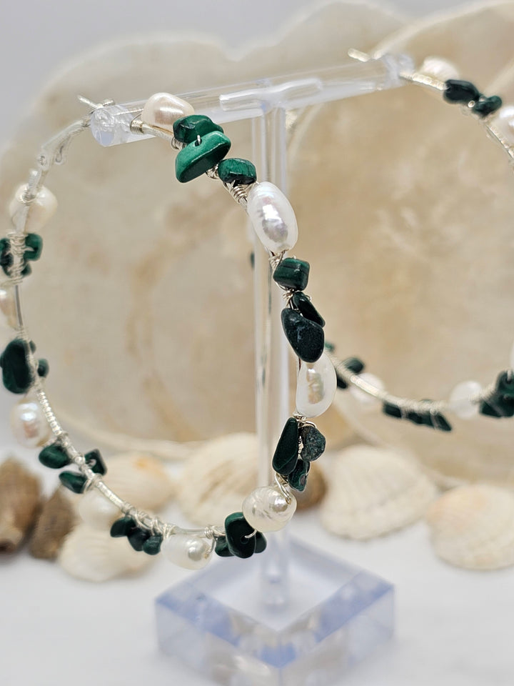 Ohrringe "Perlen und Natur Edelsteine"