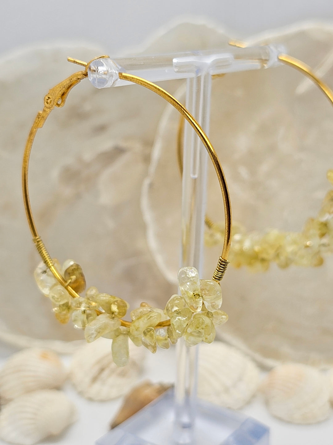 Ohrringe "Gelbe Natur Edelsteine"