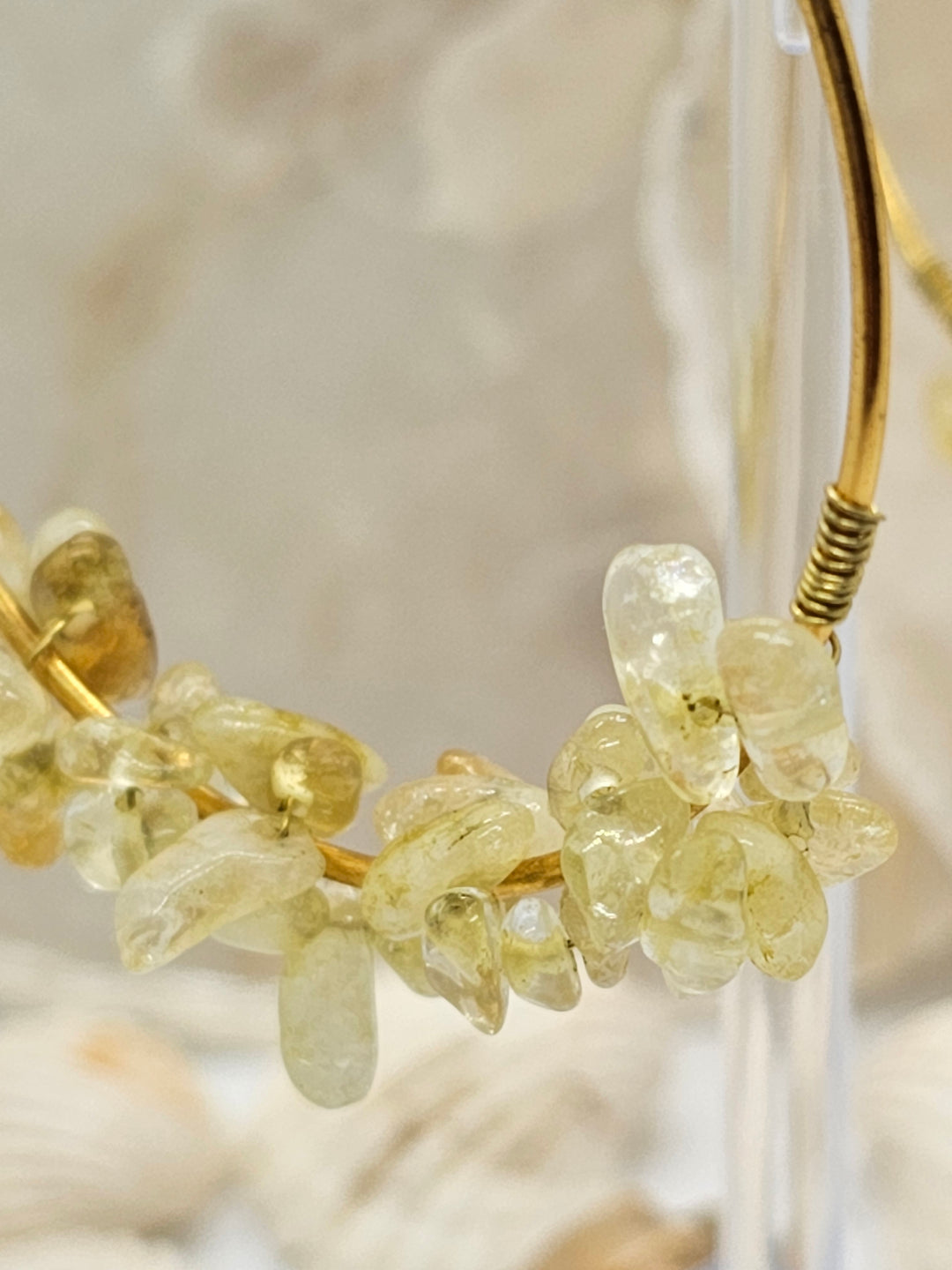 Ohrringe "Gelbe Natur Edelsteine"