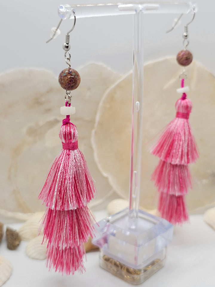Ohrringe "Ponpon in Rosa"