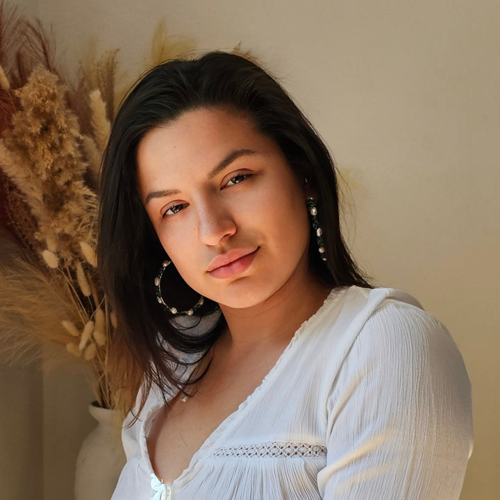 Ohrringe "Perlen und Natur Edelsteine"