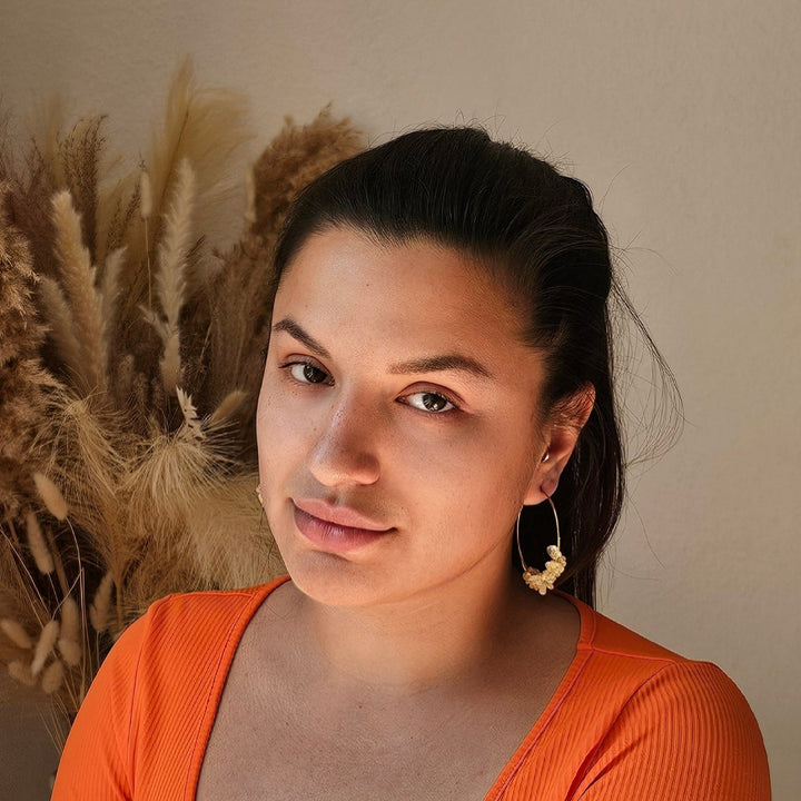 Ohrringe "Gelbe Natur Edelsteine"