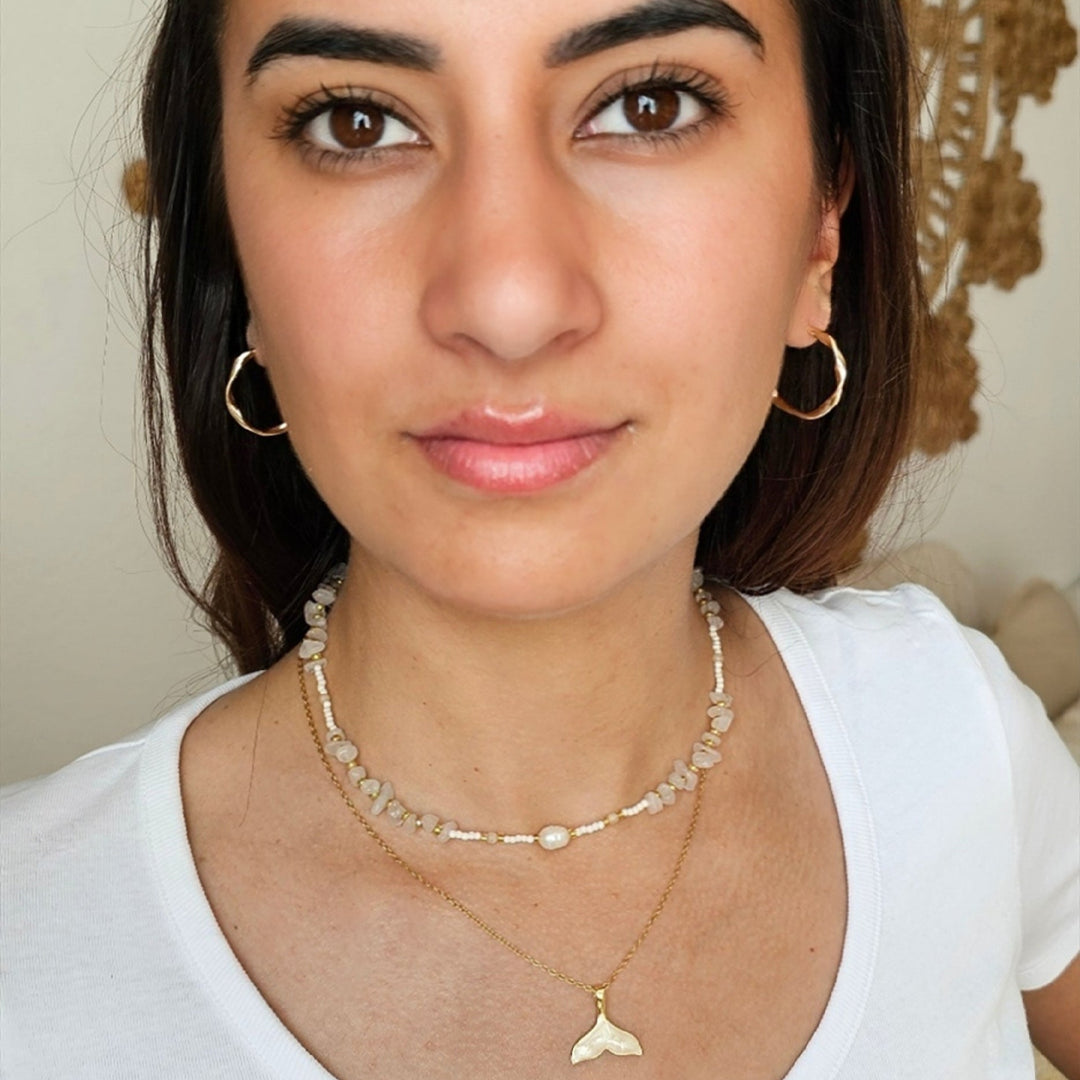 Halsketten Duo mit Gold-Creolen