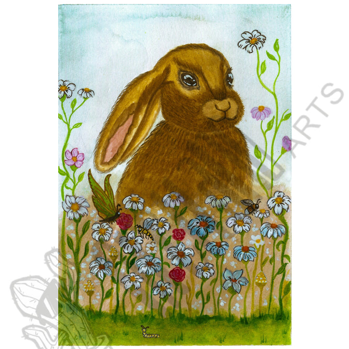 AQUARELLE PRINT "Bobby und die kleine Raupe Francine"