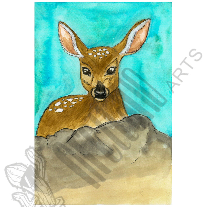 AQUARELLE PRINT "Bambi"